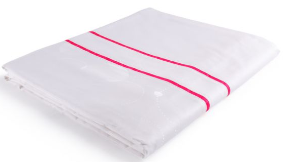 貢緞被套、雙排橫向織帶①