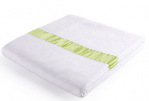 貢緞被套、雙排豎向布帶